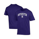 チャンピオン メンズ シャツ トップス Men's Purple Northwestern Wildcats Arch Over Logo T-Shirt Pu...