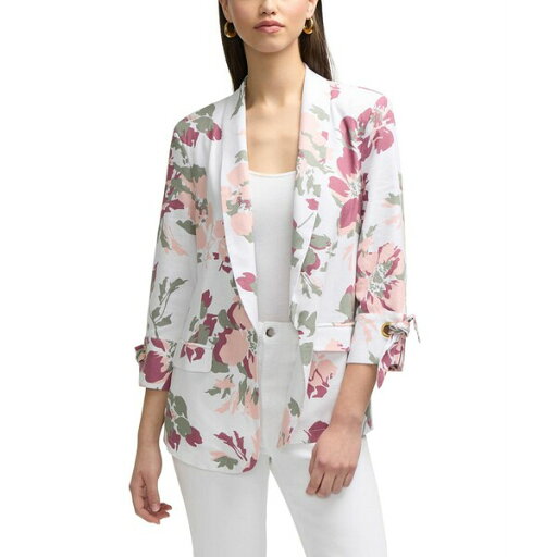 エレントレイシー レディース ジャケット&ブルゾン アウター Women's Shawl Collar Blazer with Sleeve Grommet Peach bouquet エレントレイシー レディース ジャケット&ブルゾン アウター Women's Shawl Collar Blazer with Sleeve Grommet Peach bouquet