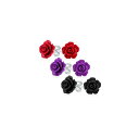 ブリング レディース ピアス&イヤリング アクセサリー Set of 3 Romantic 3D Carved Rose Flower Post Stud Ea...