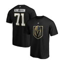 ファナティクス メンズ シャツ トップス Men's Vegas Golden Knights Authentic Stack Player Name and Number T-Shirt - William Karlsson Black(4)