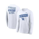 ナイキ メンズ シャツ トップス Men's White Kentucky Wildcats Two-Hit Classic Location Long Sle...