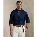 ラルフローレン メンズ シャツ トップス Men's Big & Tall Linen Shirt Newport Navy(4)