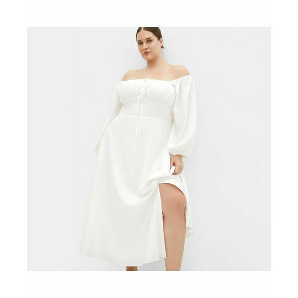 シティーシック レディース ワンピース トップス Plus Size Abbigail Elbow Sleeve Dress Ivory