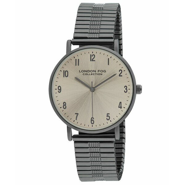 ロンドンフォグ メンズ 腕時計 アクセサリー Unisex Baldwin Black Link Alloy Watch, 37mm Black