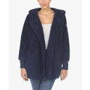 ホワイトマーク レディース ジャケット&ブルゾン アウター Women's Plush Hooded with Pockets Jacket Navy(4)