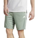 アディダス メンズ カジュアルパンツ ボトムス Men's Train Essentials Classic-Fit AEROREADY 3-Stripes 10" Training Shorts Silver Green/wht