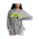 ゲームデイ レディース カットソー トップス Women's Gray Oregon Ducks Faded Wash Pullover Sweatshirt Gray