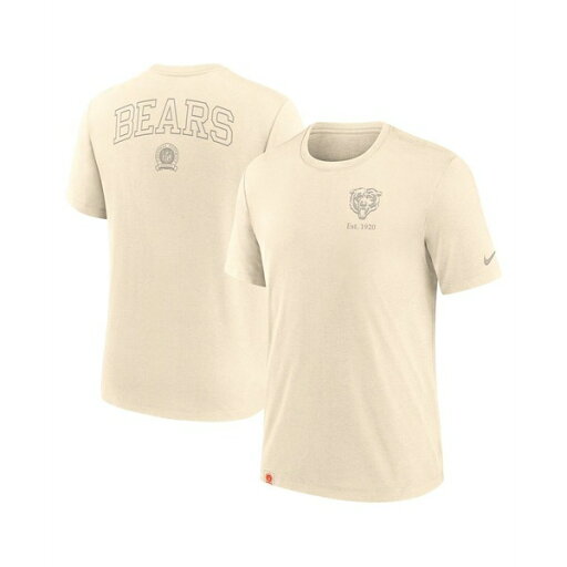 ナイキ メンズ シャツ トップス Men's Cream Chicago Bears Glory Tri-Blend T-Shirt Cream ナイキ メンズ シャツ トップス Men's Cream Chicago Bears Glory Tri-Blend T-Shirt Cream