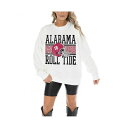 ゲームデイ レディース カットソー トップス Women's White Alabama Crimson Tide Fair Catch Pullover Sweatshirt White