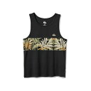クイックシルバー メンズ シャツ トップス Men's Blueweed Stripe Tank Top Black