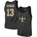 マジェスティックスレッズ メンズ Tシャツ トップス Michael Thomas New Orleans Saints Fanatics Branded Name Number TriBlend Tank Top Black