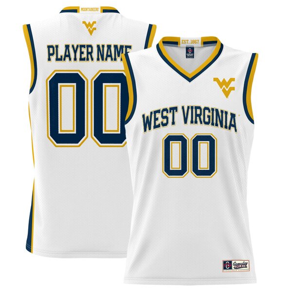 ゲームデイグレーツ メンズ ユニフォーム トップス West Virginia Mountaineers GameDay Greats Unisex Lightweight NIL PickAPlayer Women's Basketball Jersey White