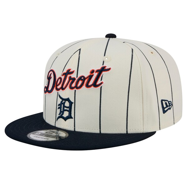 ニューエラ メンズ 帽子 アクセサリー Detroit Tigers New Era Jersey Pinstripe 9FIFTY Snapback Hat White