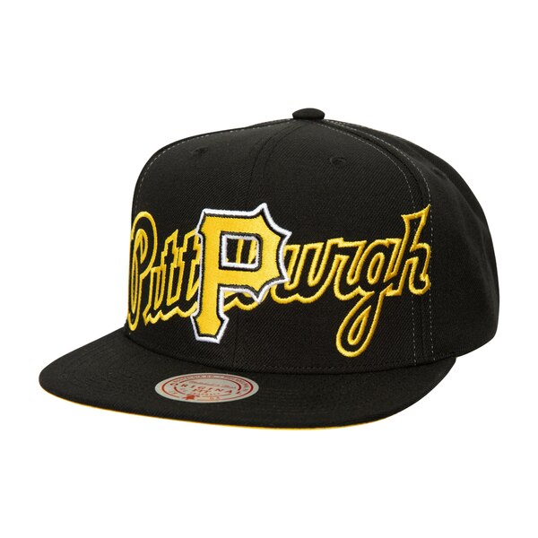 ミッチェル＆ネス ミッチェル&ネス メンズ 帽子 アクセサリー Pittsburgh Pirates Mitchell & Ness Full Frontal Snapback Hat Black