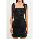 エンドレスローズ レディース ワンピース トップス Women's Sequins with Velvet Back straps Dress Black