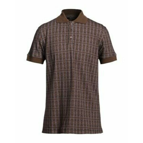 【送料無料】 ロベルトカヴァリ メンズ Tシャツ トップス Polo shirts Brown