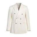 【送料無料】 カルーゾ メンズ ジャケット&ブルゾン アウター Blazers White