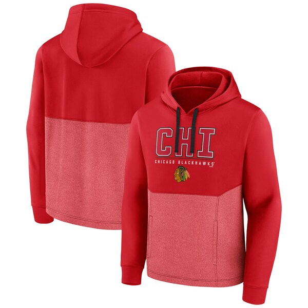 եʥƥ  ѡåȥ  Chicago Blackhawks Fanatics Branded Successful TriBlend Pullover Hoodie Red