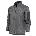 アンティグア レディース ジャケット＆ブルゾン アウター Durham Bulls Antigua Women 039 s Fortune HalfZip Pullover Jacket Heather Charcoal