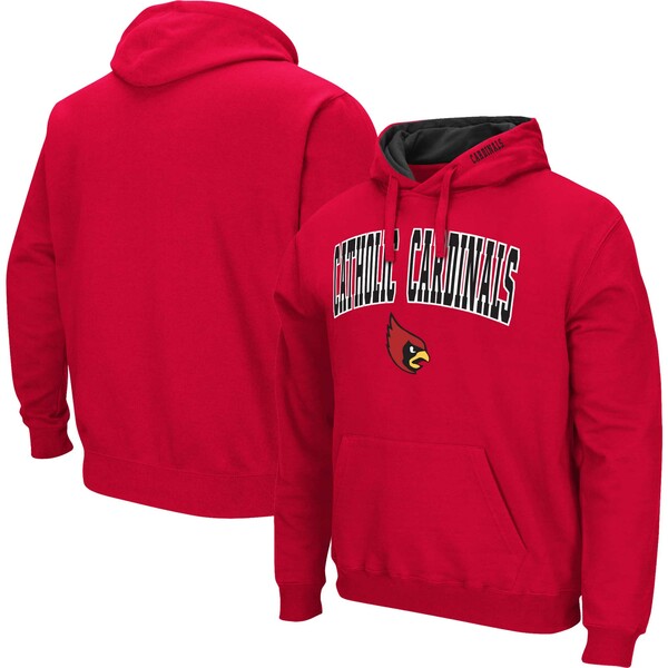 コロシアム メンズ パーカー・スウェットシャツ アウター Catholic University Cardinals Colosseum Arch & Logo 3.0 Pullover Hoodie Cardinal