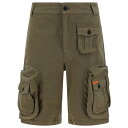 ヘロン プレストン メンズ カジュアルパンツ ボトムス Carvas Cargo Shorts Dark Olive