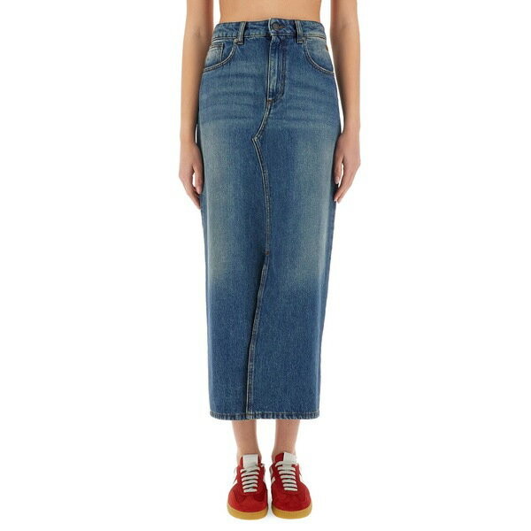 エムエスジイエム レディース スカート ボトムス Long Denim Skirt DENIM