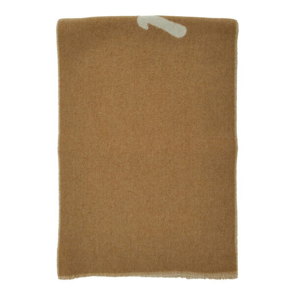 メゾン キツネ メンズ マフラー・ストール・スカーフ アクセサリー Beige Bicolor Scarf With Logo Let..