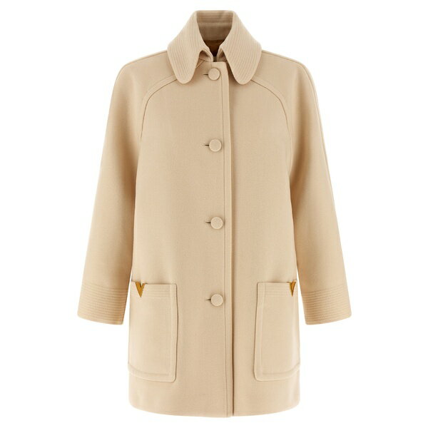 ヴァレンティノ ガラヴァーニ レディース ジャケット&ブルゾン アウター Valentino Garavani Wool Drap Coat Beige