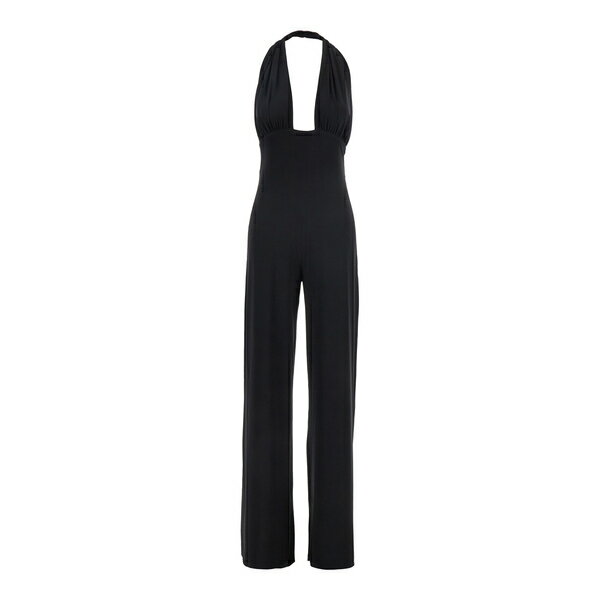 ノーマカマリ レディース ワンピース トップス Cross Halter Straight Leg Jumpsuit Black