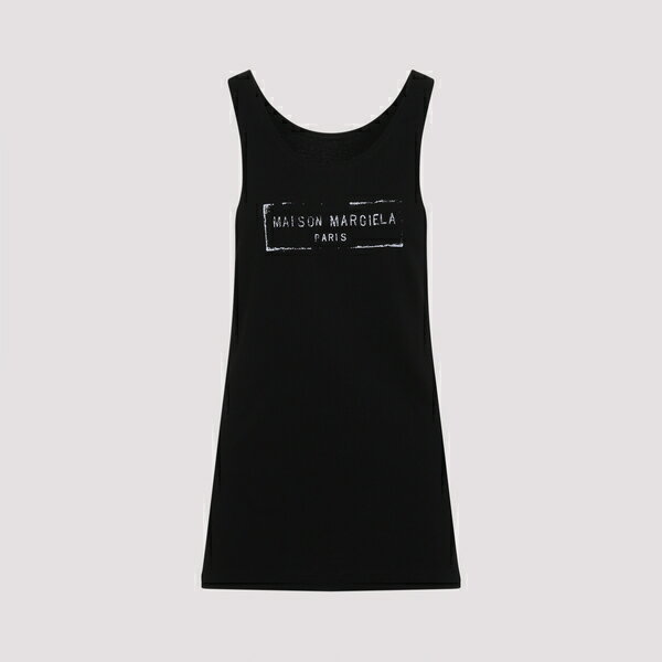 マルタンマルジェラ レディース カットソー トップス Logo Tank Top Black