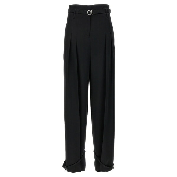ジル・サンダー レディース カジュアルパンツ ボトムス Black Viscose Blend Trousers Black