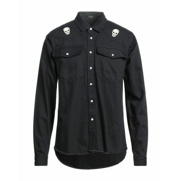 ̵ ܥ󥬥ȥС   ȥåץ Denim shirts Black