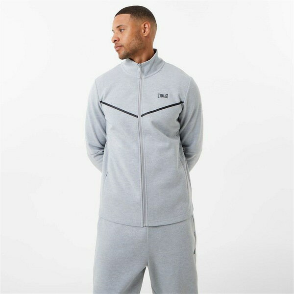 エバーラスト メンズ フィットネス スポーツ Elevated Zip Through Top Grey Marl