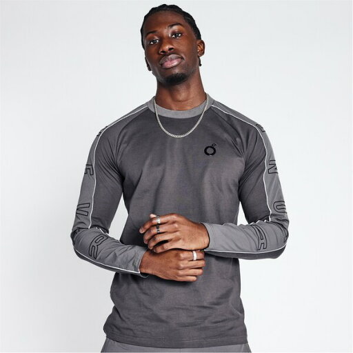 ブラッドブラザー メンズ フィットネス スポーツ Long Sleeve T-Shirt Mens Metallic Silver ブラッドブラザー メンズ フィットネス スポーツ Long Sleeve T-Shirt Mens Metallic Silver