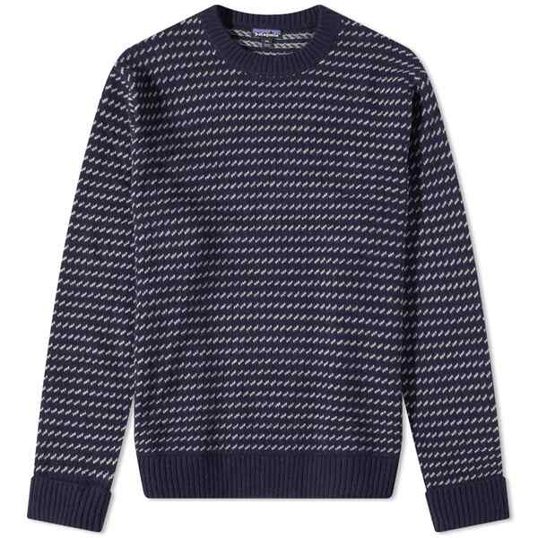 パタゴニア パタゴニア メンズ ニット&セーター アウター Patagonia Recycled Wool Crew Knit Blue