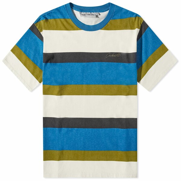 カーハート メンズ Tシャツ トップス Carhartt WIP Crouser Stripe T-Shirt Multi