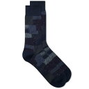 Amj}X CY Y C A_[EFA Anonymous Ism Patchwork Crew Sock Blue