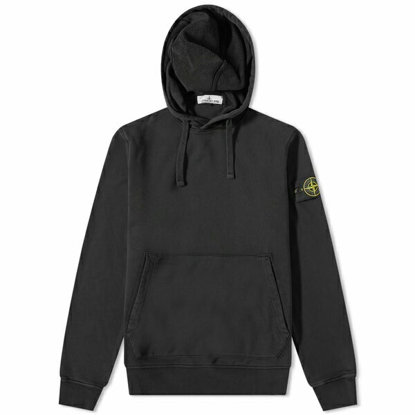 ストーンアイランド ストーンアイランド メンズ パーカー・スウェットシャツ アウター Stone Island Garment Dyed Popover Hoody Black