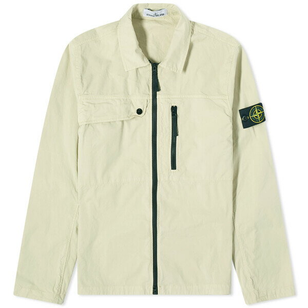 ストーンアイランド ストーンアイランド メンズ ジャケット＆ブルゾン アウター Stone Island Supima Cotton Twill Stretch-TC Zip Shirt Jacket Green