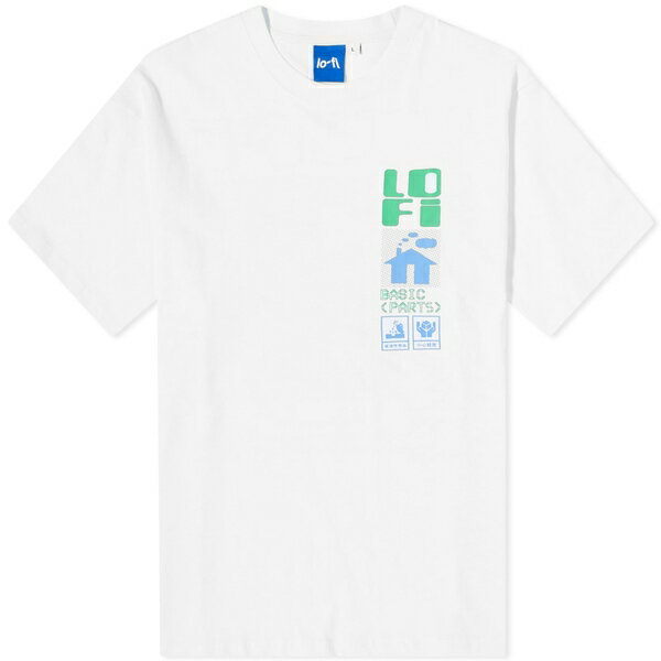 ե  T ȥåץ Lo-Fi Basic Parts T-Shirt White