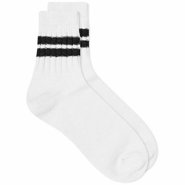 Amj}X CY Y C A_[EFA Anonymous Ism Slub Line Quarter Sock Black