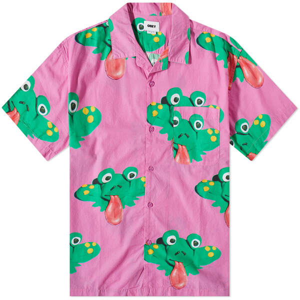 IxC Y Vc gbvX Obey Frogman Vacation Shirt Multi