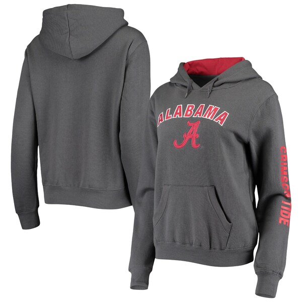 楽天astyコロシアム レディース パーカー・スウェットシャツ アウター Alabama Crimson Tide Colosseum Women's Loud and Proud Pullover Hoodie Charcoal