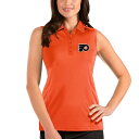 アンティグア レディース ポロシャツ トップス Philadelphia Flyers Antigua Women's Tribute Sleeveless Polo Orange