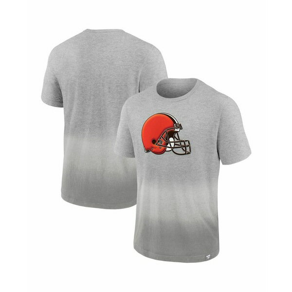 t@ieBNX fB[X TVc gbvX Men's Heathered Gray, Gray Cleveland Browns Team Ombre T-shirt Heathered Gray, Gray