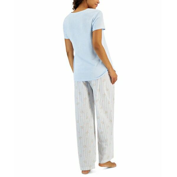 チャータークラブ レディース カジュアルパンツ ボトムス Women 039 s Woven Drawstring Pajama Pants, Created for Macy 039 s Stripe Floral