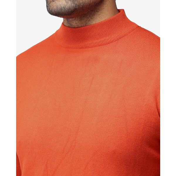 å쥤 ǥ ˥å&  Men's Basice Mock Neck Midweight Pullover Sweater Brick