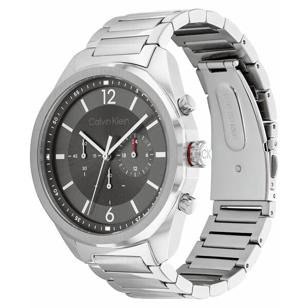 楽天astyカルバンクライン レディース 腕時計 アクセサリー Men's Multifunction Silver-Tone Stainless Steel Bracelet Watch 45mm Stainless Steel