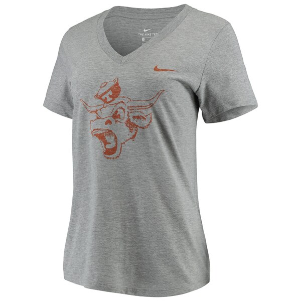 iCL fB[X TVc gbvX Texas Longhorns Nike Women's Vault TriBlend VNeck TShirt Heathered Gray