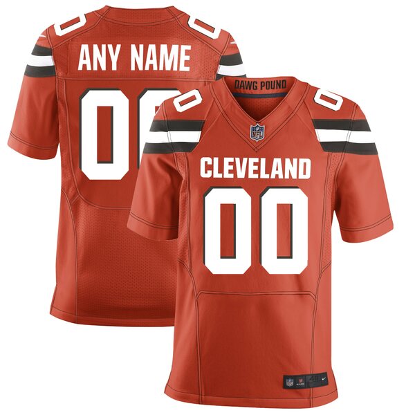 ʥ  ˥ե ȥåץ Cleveland Browns Nike Custom Alternate Elite Jersey Orange